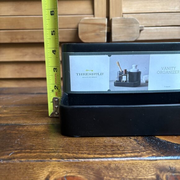 Threshold Black Vanity Organizer with Compartments‎ – Modern Countertop Storage - Picture 3 of 3